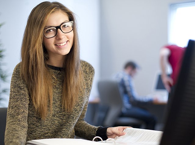 young female office worker